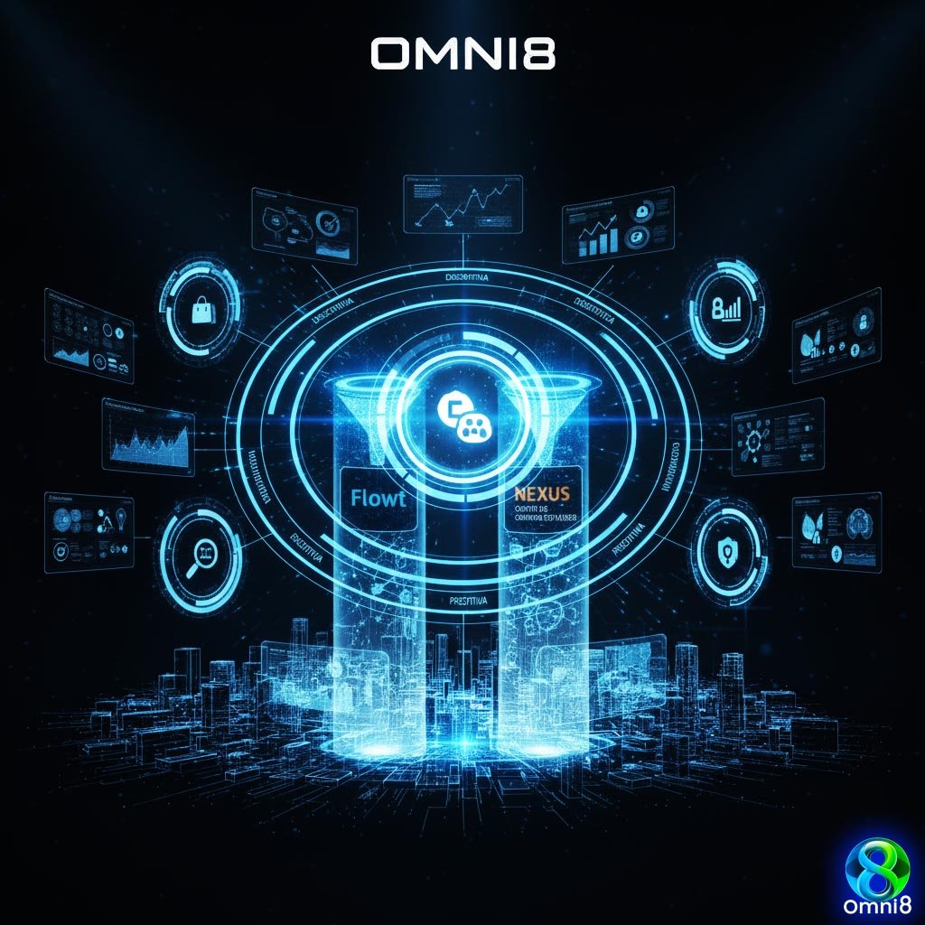 Diagrama 5 – Três arquiteturas de valor: Flowt, Nexus e Omni8 completo